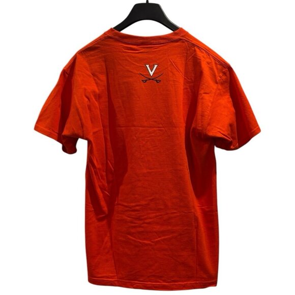 Virginia Cavaliers Orange Fever Vintage Tee 🍊 Size L NCAA Football Y2K - Picture 4 of 4